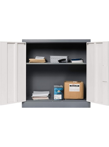 The Workplace Depot Petite armoire de rangement verrouillable en métal gris blanc - BN44WWMWY