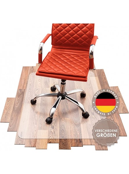 SCHMIEDWERK Tapis de chaise de bureau Différentes tailles Tapis de protection de sol antidérapant pour chaise de bureau Blanc laiteux transparent Fabriqué en Allemagne 120 x 120 cm - BJVJBRHMS