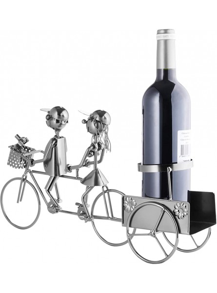 BRUBAKER Porte-Bouteille de vin Couple à vélo en Tandem Métal Carte de vœux Incluse Idée Cadeau Originale Objet décoratif - BHKD3VNTI