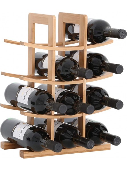 Gräfenstayn® 30551 casier à vin PORTO empilable en bois de bambou pour 12 bouteilles de vin Taille 30x16x42 cm LxPxH Porte-bouteille de vin casier à bouteilles - BW7EJSGKZ
