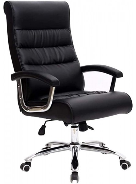 Chaise de Bureau Chaise de bureau inclinable Chaise de bureau Computer High-Back PU Chaise de bureau en cuir PU exécutif et ergonomique Color : Black - B2B9NQOFO