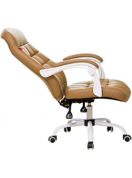 Renovation House Office Chair High Back Executive Chair Faux Leather Comfy Reclining Gaming Chair Swivel Computer Desk Chair Color : White - BHAQQWOIF