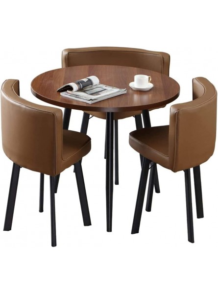 ACIYD Table à Manger de la réception du hôtel de Bureau 80cm Table et 3 chaises Home Cuisine Hôtel Vêtements Magasin de Salle de séjour Color : Brown - B5DJ4CMWQ