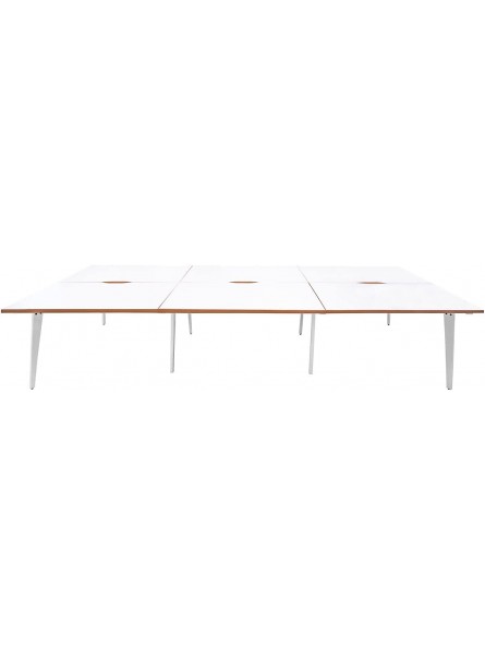 Novigami Easy Deal Yunique Lot de 6 tables de réunion modulaires 740 x 4800 x 1594 mm Blanc - B158BPGXJ