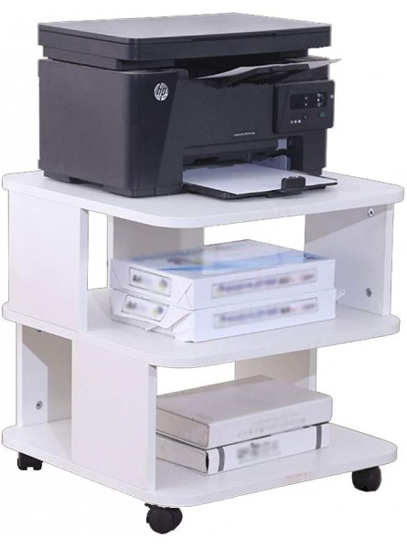 Classeur avec tiroir Support d'imprimante Support d'imprimante multifonctionnel en bois Table de rangement à 2 niveaux for fax scanner imprimante fournitures de bureau Compact et mobile avec étag - BNB4QLVIV