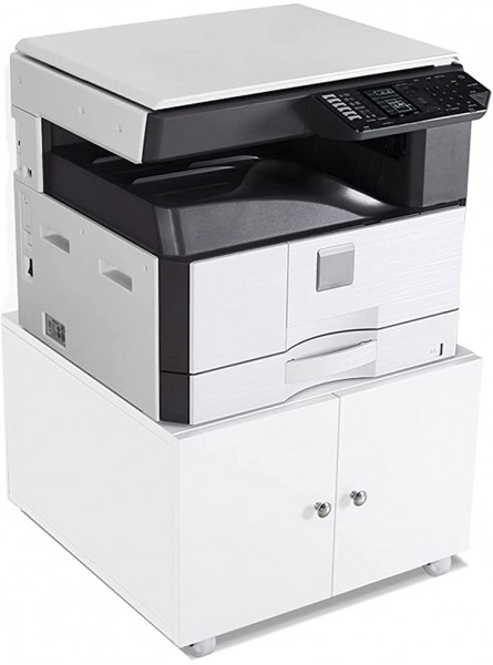 CRUHRE Support d'imprimante Stand de l'imprimante au Sol Armoire Mobile Support de fax Mobile avec Roues pivotantes Contient jusqu'à 220 LB Blanc Support d'imprimante avec Stockage - BB8K6PLTK