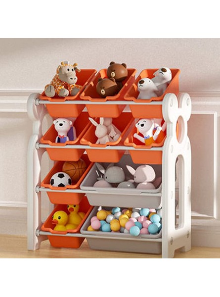 HERIOY Organisateur de jouets Racks de rangement pour jouets Casiers pour enfants Multicouches Rangement pour jouets Facile à organiser couleur : orange taille : 86 x 32 x 67 cm - B13NBDRMP