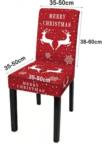 Housses de Chaise de Chapeau de père Noël décoration de Couverture de Chaise de Salle à Manger Protection de Chaise de Noël Housse de Chaise élastique Extensible 4 6 8PCS Color : J Size : 8pcs - BWE7ERAQT