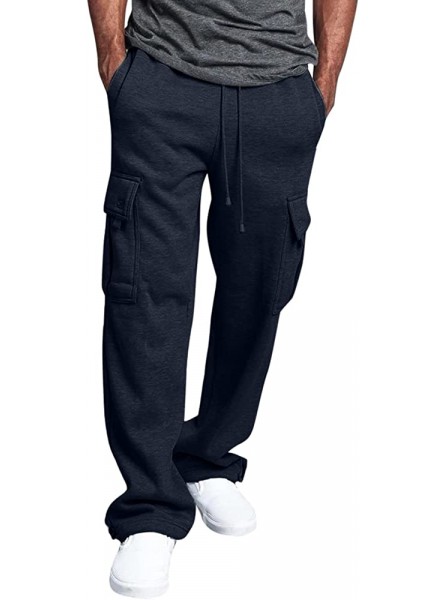 MILAX Pantalon de sport léger et respirant pour homme Coupe ajustée Poches zippées Pantalon décontracté en coton sergé - B58H4OUFP