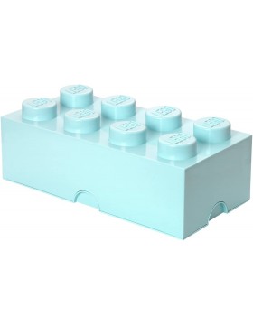 LEGO 40041742 Brique de rangement empilable 8 Collection design Plastique Aqua bleu clair 50 x 18 x 25 cm - BK9N1HVBB