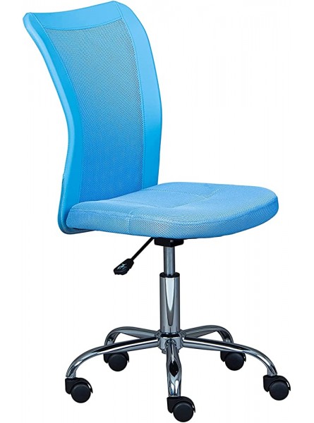 Inter Link Chaise de bureau enfant piètement métal revêtement tissu mesh bleu ciel 43 x 56 x 88 98 cm - B5E5VJCRN